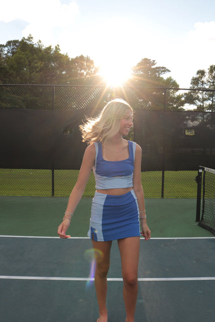 Blue MonoChrome Tennis Skort