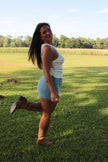 Denim Button Shorts