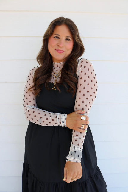 Sheer Polka Dot Top