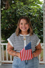 Navy & White Striped Top