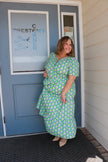 Hellenic Petals Maxi Dress