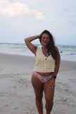 Yellow crochet vest
