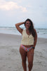 Yellow crochet vest