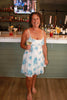 Light Blue Floral Mini Dress
