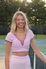 Pink Short Sleeved Athletic Top