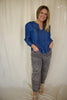 Denim Peter Pan Collared Top