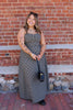 Gingham Open Back Maxi Dress
