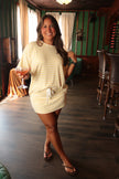 Yellow & White Stripe Mini Skort