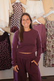 Dark Burgundy Long Sleeve Tee