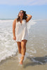 Cream Cotton Pleated Romper