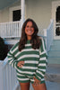 Chunky Green Striped Sweater