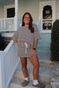 Brown & white Striped Skort