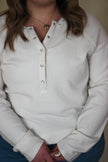 Cream Fitted Henley