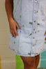 Light Denim Floral Mini Dress