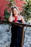 Black Strapless Tiered Maxi Dress