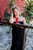 Black Strapless Tiered Maxi Dress