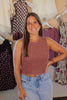 Burgundy Cable Knit Tank