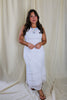 White Ruffle Maxi Skirt