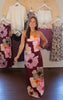 Burgundy Floral Tube Dress
