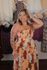 Orange & Olives Floral Maxi