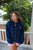 Navy American Flag Cardigan