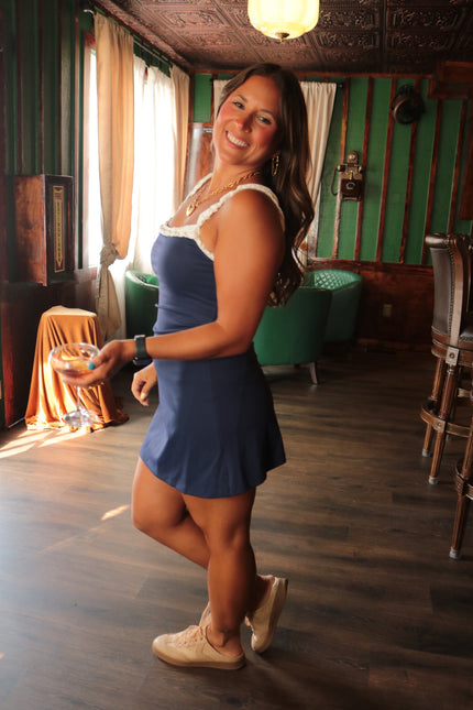 Navy on the go dress