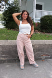 White Knitted Square Neck Tank