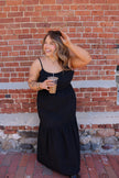 Black Open Back Maxi Dress