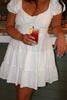White Eyelet Mini Dress