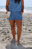 Chambray Ruffle Shorts