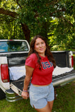 Red USA Baby Tee
