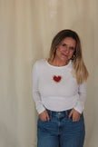Phoenix Beaded Long-sleeve Top