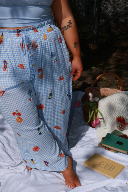 Brunch Patterned Wide Leg Pants