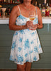 Light Blue Floral Mini Dress