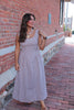 Brown gingham maxi dress