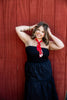 Black Strapless Tiered Maxi Dress