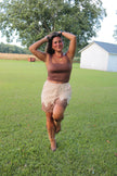 Neutral Lace Shorts