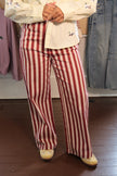 Rust Striped Jeans