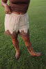 Neutral Lace Shorts