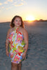 Tropical Floral Halter Mini Dress