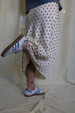 Satin Polka Dot Maxi Skirt