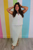 Green/Blue Crochet Knit Maxi Skirt