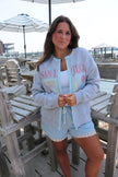 Sailboat Crewneck Cardigan