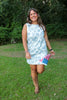 Shell Patterned Boxy Mini Dress