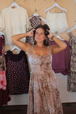 Neutral Patchwork Maxi Dress
