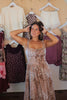 Neutral Patchwork Maxi Dress