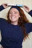 Navy Polka Dot Cardigan