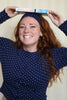 Navy Polka Dot Cardigan