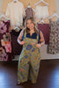Olive Floral Overalls