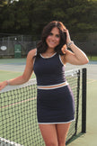 Navy Cropped Athletic Tank